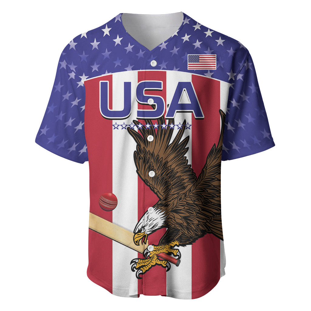 Custom USA 2024 Cricket Baseball Jersey Go Champions Eagles - Wonder Print Shop