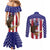 Custom USA 2024 Cricket Couples Matching Mermaid Dress and Long Sleeve Button Shirt Go Champions Eagles