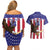 Custom USA 2024 Cricket Couples Matching Off Shoulder Short Dress and Hawaiian Shirt Go Champions Eagles - Wonder Print Shop