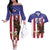 Custom USA 2024 Cricket Couples Matching Off The Shoulder Long Sleeve Dress and Hawaiian Shirt Go Champions Eagles - Wonder Print Shop