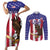 Custom USA 2024 Cricket Couples Matching Short Sleeve Bodycon Dress and Long Sleeve Button Shirt Go Champions Eagles - Wonder Print Shop