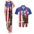 Custom USA 2024 Cricket Couples Matching Tank Maxi Dress and Hawaiian Shirt Go Champions Eagles - Wonder Print Shop