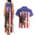 Custom USA 2024 Cricket Couples Matching Tank Maxi Dress and Hawaiian Shirt Go Champions Eagles - Wonder Print Shop