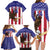 Custom USA 2024 Cricket Family Matching Long Sleeve Bodycon Dress and Hawaiian Shirt Go Champions Eagles - Wonder Print Shop