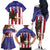 Custom USA 2024 Cricket Family Matching Off The Shoulder Long Sleeve Dress and Hawaiian Shirt Go Champions Eagles - Wonder Print Shop