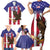 Custom USA 2024 Cricket Family Matching Short Sleeve Bodycon Dress and Hawaiian Shirt Go Champions Eagles - Wonder Print Shop