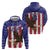 Custom USA 2024 Cricket Zip Hoodie Go Champions Eagles