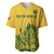 Custom South Africa Cricket Baseball Jersey 2024 African Pattern Go Proteas - Wonder Print Shop