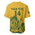 Custom South Africa Cricket Baseball Jersey 2024 African Pattern Go Proteas - Wonder Print Shop