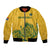 Custom South Africa Cricket Bomber Jacket 2024 African Pattern Go Proteas - Wonder Print Shop