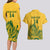 Custom South Africa Cricket Couples Matching Long Sleeve Bodycon Dress and Hawaiian Shirt 2024 African Pattern Go Proteas - Wonder Print Shop