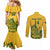 Custom South Africa Cricket Couples Matching Mermaid Dress and Long Sleeve Button Shirt 2024 African Pattern Go Proteas