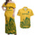 Custom South Africa Cricket Couples Matching Off Shoulder Maxi Dress and Hawaiian Shirt 2024 African Pattern Go Proteas - Wonder Print Shop