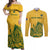 Custom South Africa Cricket Couples Matching Off Shoulder Maxi Dress and Long Sleeve Button Shirt 2024 African Pattern Go Proteas - Wonder Print Shop