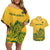 Custom South Africa Cricket Couples Matching Off Shoulder Short Dress and Hawaiian Shirt 2024 African Pattern Go Proteas - Wonder Print Shop