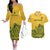 Custom South Africa Cricket Couples Matching Off The Shoulder Long Sleeve Dress and Hawaiian Shirt 2024 African Pattern Go Proteas - Wonder Print Shop