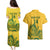 Custom South Africa Cricket Couples Matching Puletasi and Hawaiian Shirt 2024 African Pattern Go Proteas - Wonder Print Shop