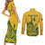 Custom South Africa Cricket Couples Matching Short Sleeve Bodycon Dress and Long Sleeve Button Shirt 2024 African Pattern Go Proteas - Wonder Print Shop