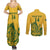 Custom South Africa Cricket Couples Matching Summer Maxi Dress and Long Sleeve Button Shirt 2024 African Pattern Go Proteas - Wonder Print Shop