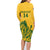 Custom South Africa Cricket Family Matching Long Sleeve Bodycon Dress and Hawaiian Shirt 2024 African Pattern Go Proteas - Wonder Print Shop