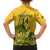 Custom South Africa Cricket Family Matching Off The Shoulder Long Sleeve Dress and Hawaiian Shirt 2024 African Pattern Go Proteas - Wonder Print Shop