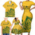 Custom South Africa Cricket Family Matching Short Sleeve Bodycon Dress and Hawaiian Shirt 2024 African Pattern Go Proteas - Wonder Print Shop