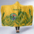 Custom South Africa Cricket Hooded Blanket 2024 African Pattern Go Proteas