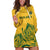 Custom South Africa Cricket Hoodie Dress 2024 African Pattern Go Proteas - Wonder Print Shop