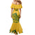 Custom South Africa Cricket Mermaid Dress 2024 African Pattern Go Proteas - Wonder Print Shop