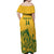 Custom South Africa Cricket Off Shoulder Maxi Dress 2024 African Pattern Go Proteas - Wonder Print Shop