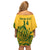 Custom South Africa Cricket Off Shoulder Short Dress 2024 African Pattern Go Proteas - Wonder Print Shop