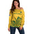 Custom South Africa Cricket Off Shoulder Sweater 2024 African Pattern Go Proteas - Wonder Print Shop