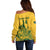 Custom South Africa Cricket Off Shoulder Sweater 2024 African Pattern Go Proteas - Wonder Print Shop