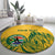 Custom South Africa Cricket Round Carpet 2024 African Pattern Go Proteas