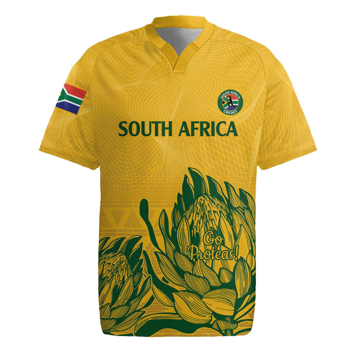 Custom South Africa Cricket Rugby Jersey 2024 African Pattern Go Proteas