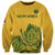 Custom South Africa Cricket Sweatshirt 2024 African Pattern Go Proteas