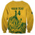 Custom South Africa Cricket Sweatshirt 2024 African Pattern Go Proteas