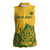 Custom South Africa Cricket Women Sleeveless Polo Shirt 2024 African Pattern Go Proteas