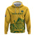 Custom South Africa Cricket Zip Hoodie 2024 African Pattern Go Proteas