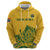 Custom South Africa Cricket Zip Hoodie 2024 African Pattern Go Proteas