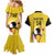 Custom Uganda Cricket Couples Matching Mermaid Dress and Hawaiian Shirt Ugandan Grey Crowned Crane - Wonder Print Shop