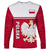 Poland Long Sleeve Shirt Polska Coat Of Arms With Folk Pattern - Wonder Print Shop