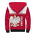 Poland Sherpa Hoodie Polska Coat Of Arms With Folk Pattern - Wonder Print Shop