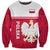 Poland Sweatshirt Polska Coat Of Arms With Folk Pattern - Wonder Print Shop