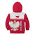 Personalised Poland Kid Hoodie Polska Coat Of Arms With Folk Pattern - Wonder Print Shop