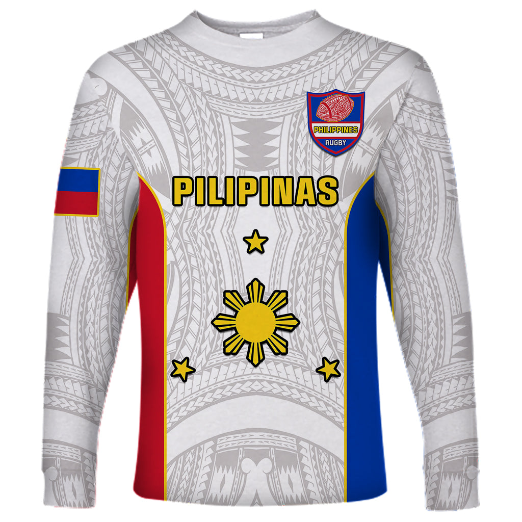 Philippines Rugby Long Sleeve Shirt Pacific Pilipinas Go Tamaraws - Wonder Print Shop