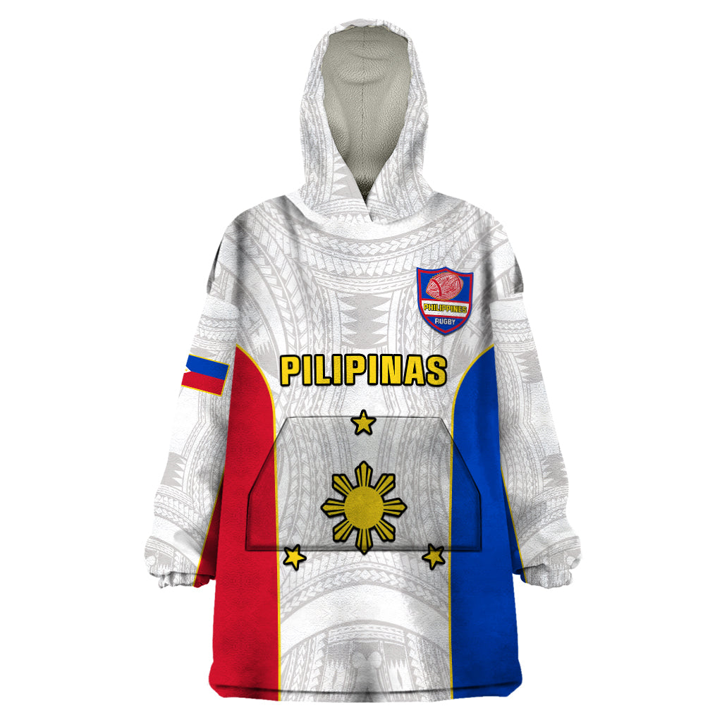 Philippines Rugby Wearable Blanket Hoodie Pacific Pilipinas Go Tamaraws - Wonder Print Shop