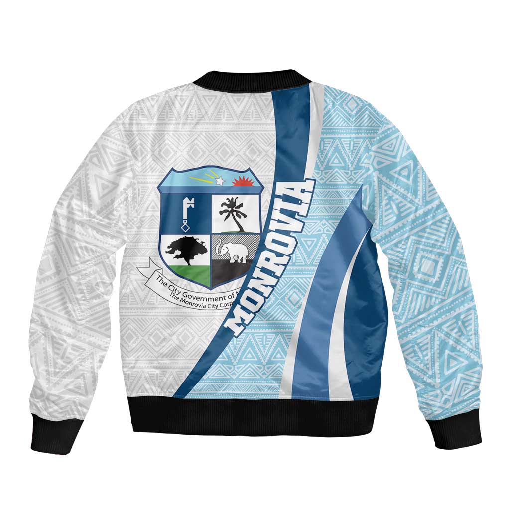 Liberia Monrovia Capital Bomber Jacket African Pattern Curves Style
