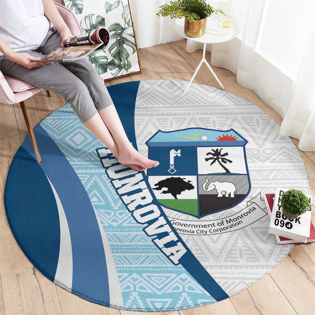 Liberia Monrovia Capital Round Carpet African Pattern Curves Style