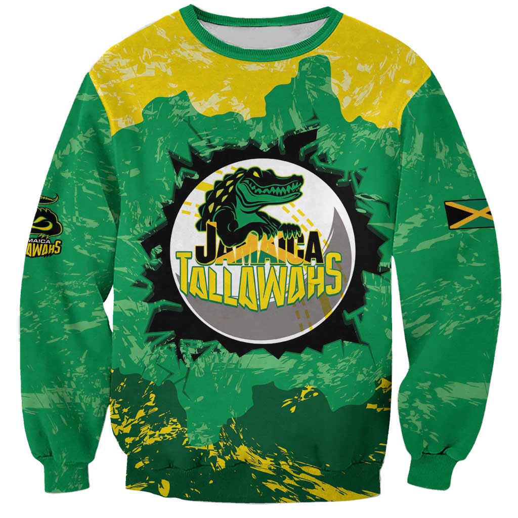 Custom Jamaica Cricket Sweatshirt Go Champions Tallawahs Grunge Style